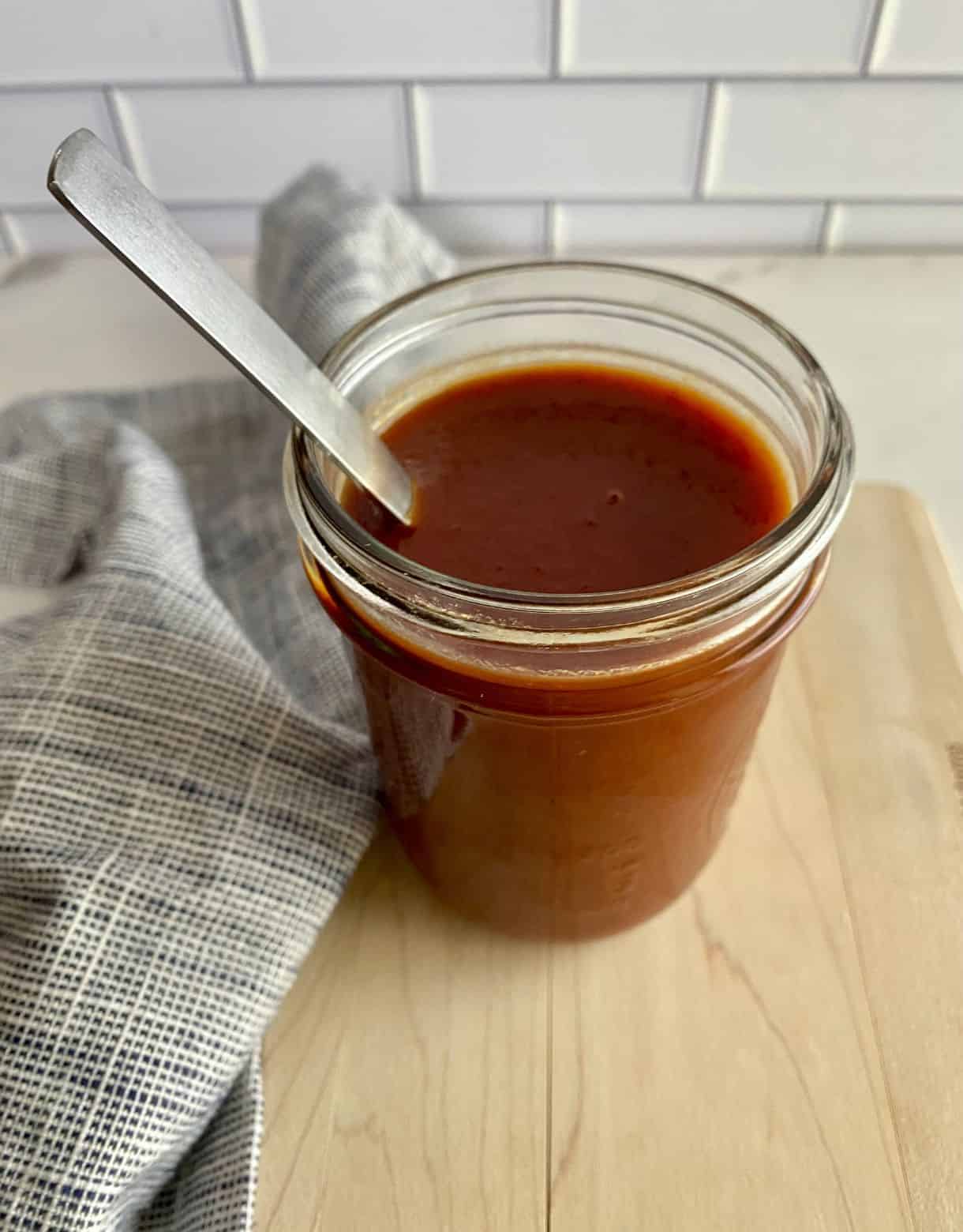A jar of Sweet and Spicy BBQ Sauce.