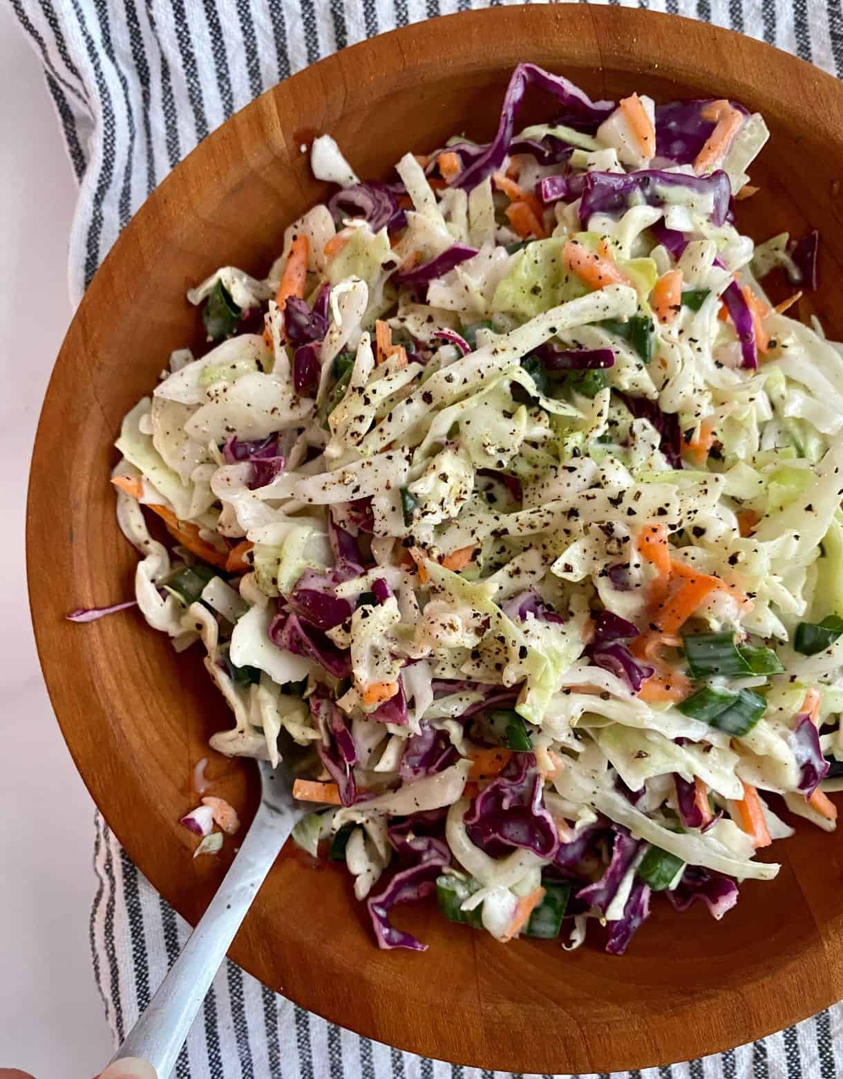 A bowl of American Cole Slaw.