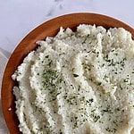 A bowl of prepared Keto Cauliflower Mash.