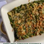 A cooked Green Bean Artichoke Casserole.
