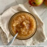 A bowl of Homemade Applesauce (No Sugar Added.)